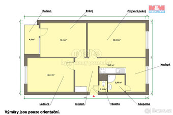 Prodej bytu 3+1, 74 m², Velká Hleďsebe, ul. Tyršova - 4