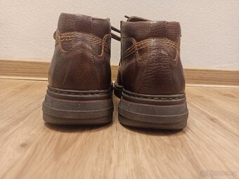 Pánské hnědé lehce zateplené kožené boty Baťa - 4