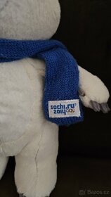 Originál medvídek z Sochi olympiády, 32cm - 4