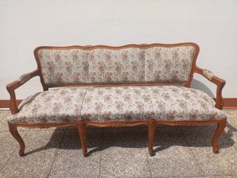 Sedací souprava, sofa, 2 křesla, stolek, baroko - 4