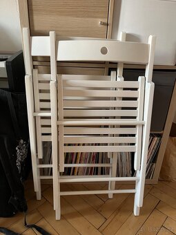 bílé skládací židle - 4