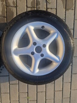 Alu kola Borbet 15" 4x108 pneu 7mm 195/60/15 - 4