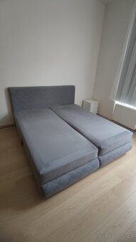 Šedá čalouněná manželská postel boxspring Sofia 180x200 - 4