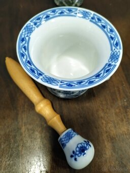 Modrý porcelán cibulák Hmoždíř Zn.Epiag - 4
