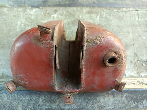 nádrž motor polomotor 125 175 jawa upravený rám drobné díly - 4
