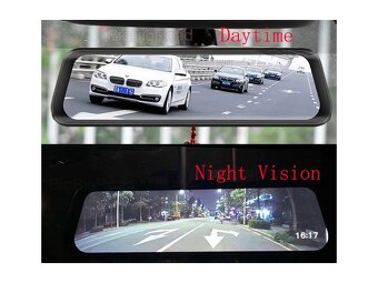 Full HD autokamera ve zpětném zrcátku se zadní kamerou - 4