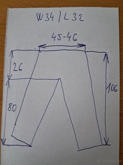 Pánské kalhoty Stretch vel. W34/L32 modré - 4