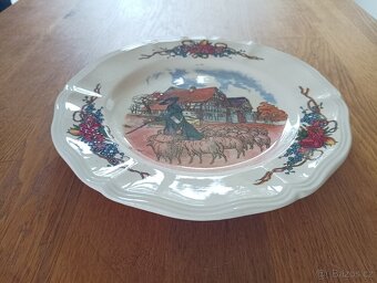 VINTAGE FAJÁNS TALÍŘ SARREGUEMINES HENRI LOUX FRANCIE - 4