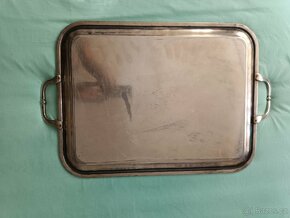 Alpaka,postribreno. Starožitné podnosy 5 ks - 4