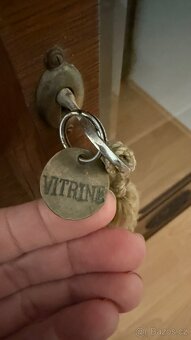 Starožitná skříň vitrína skleník pravé dřevo - 4
