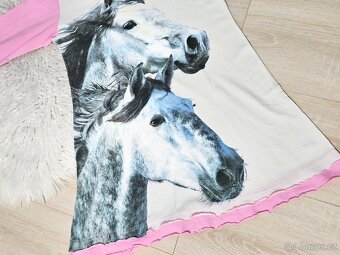 Noční košile s koněm růžová vel 10-11 let - 4