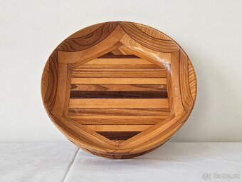 Stará dřevěná retro mísa - 4