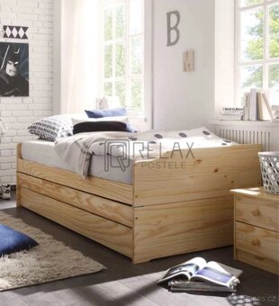 Rozkládací postel s přistýlkou pro 3 osoby - 4