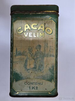 Stará plechovka Cacao Velim – retro / sběratelská - 4