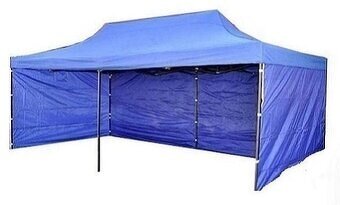 Nůžkový rozkládací stan 3x6m s boční plachtou - 4