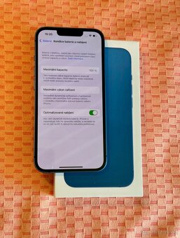 iPhone 13 Mini Blue BATERIE 100% TOP - 4