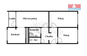 Pronájem bytu 3+1, 72 m2, Praha 8 - Kobylisy, ul. Slancova - 4