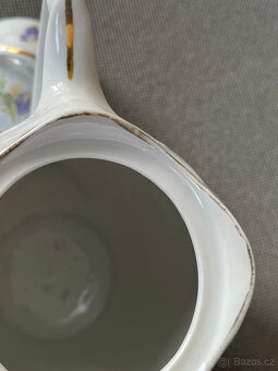 Starožitná secesní konvice 1.1l 19. století, Loket - 4