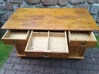 starý psací stůl smrk - 4