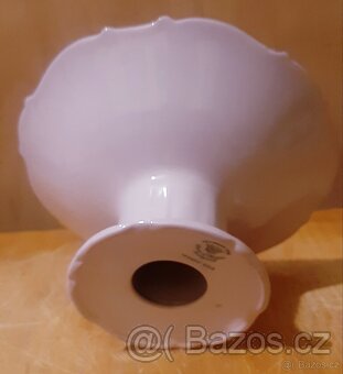 Miska na nožce z růžového porcelánu a 14 K zlata - 4