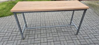 Prodám DUBOVÝ PRACOVNÍ STŮL konstrukce pozink - 4