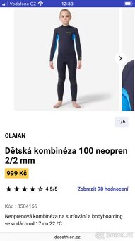 Nový dětský neopren Decathlon SLEVA - 4