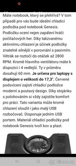 Chladící podložka pro notebook - 4