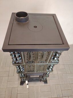 Kachlová kamna sporák Carmen s varnou deskou zelená - 4