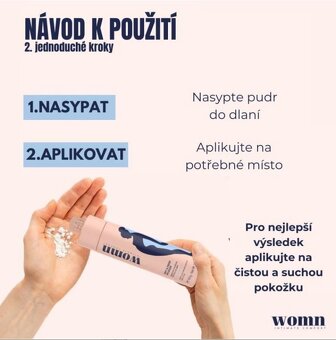 2 balení tělového pudru pro ženy Womn Intimate Comfort - 4