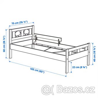 Dětská postel IKEA Kritter, rošt + matrace - 4