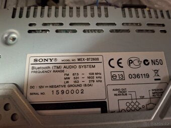 Autorádio SONY MEX-BT 2600 - 4