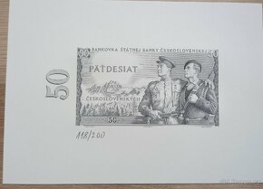 4ks 50 Kčs vzor 1963 nevydaná jen 50ks - 4