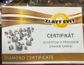 Prodám diamantový zlatý prsten s velkým broušeným briliantem - 4