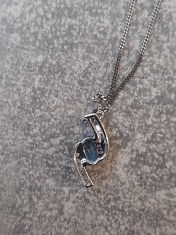 Dámský náhrdelník s přívěskem bílé zlato 375 9k - 4