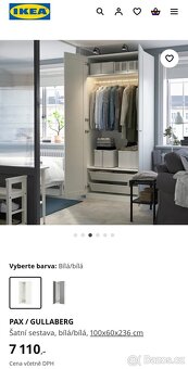 DOVOZ MOŽNÝ šatní skříň IKEA pax 100x236x60. - 4