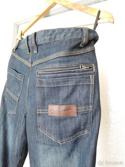 Pánske kalhoty na motorku s kevlarem, Denim modré - 4