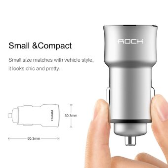 ROCK H2 duální USB nabíječka do auta 5V/3.4A - 4