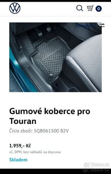 Gumové koberce VW Touran - 4