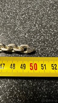 Set stříbrný řetěz a náramek / 206g - 4