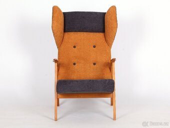 Unikátní retro křeslo "Ušák" ve velikosti XL. - 4