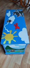 Dřevěná truhla, box na hračky - 4