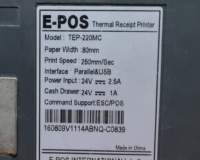 Pokladní termo tiskárna E-POS TEP 220 MC - 4