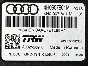 Řídící jednotka ruční brzdy 4H0907801M Audi A6 C7 4G 2018 - 4
