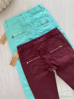 Skinny strečové kalhoty, vel. XS - M - 4