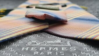 452 - kravata HERMES - NOVÁ včetně visaček - 4