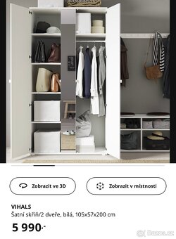 IKEA šatní skříň VIHALS - 4