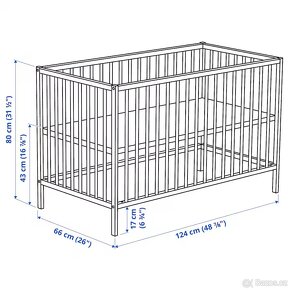 Dětská postýlka IKEA SNIGLAR+matrace - 4
