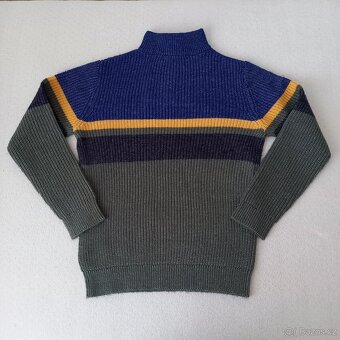 Chlapecký svetr s rozepínacím stojáčkem 12-13let - 4