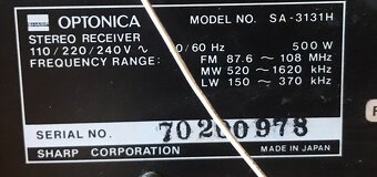 MONSTER RECEIVER SHARP/OPTONICA SA-3131 (ROK 1978) VINTAGE - 4