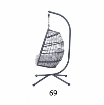 Závěsné křeslo (houpačka) šedá barva - 4